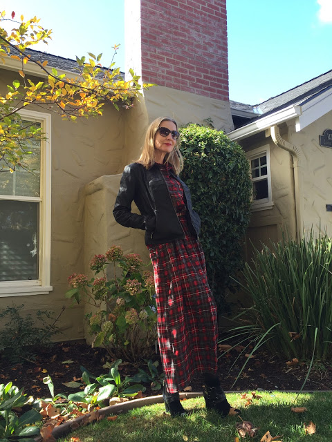 plaid, moto, booties, style over 40