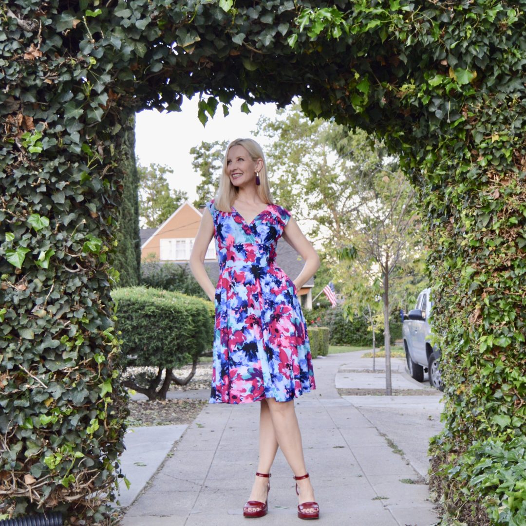 Review of Karina Dresses’ Nora in Monet, & Link Up! - Fashion Should Be Fun
