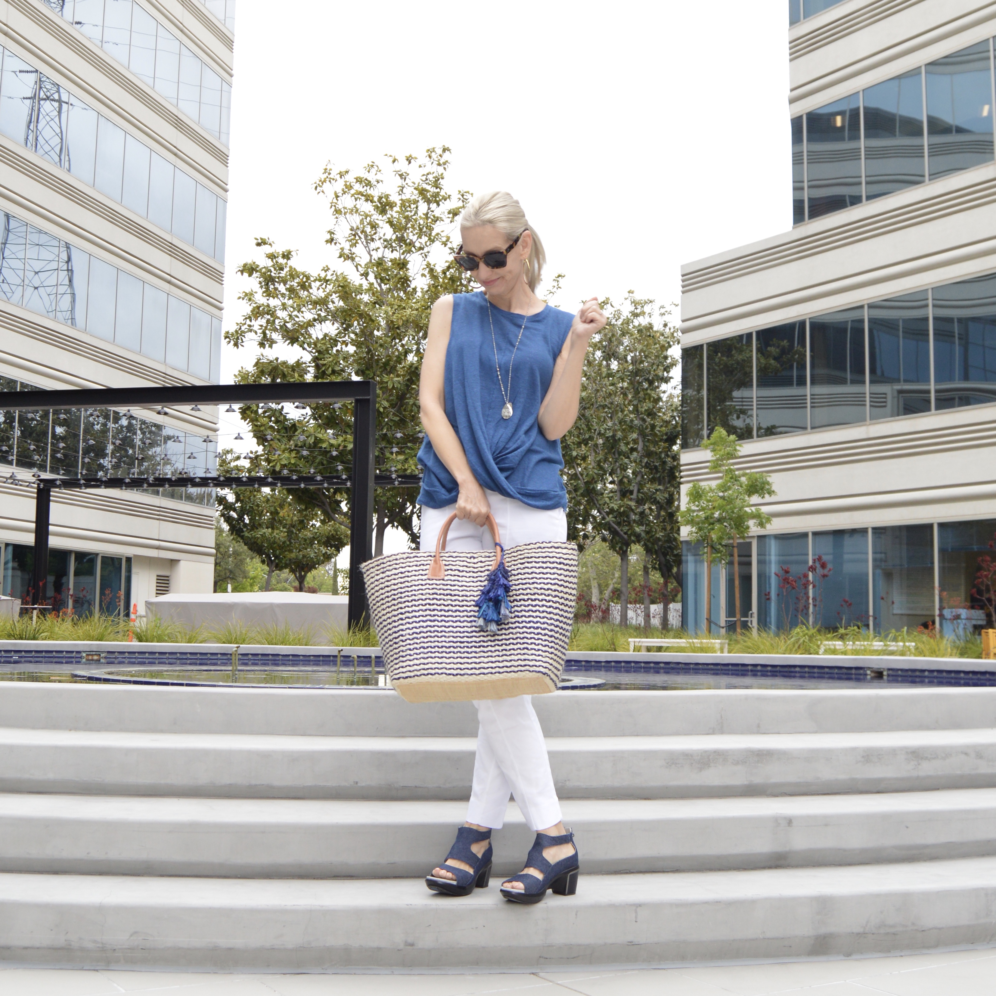 blue and white for summer 2018, style over 40