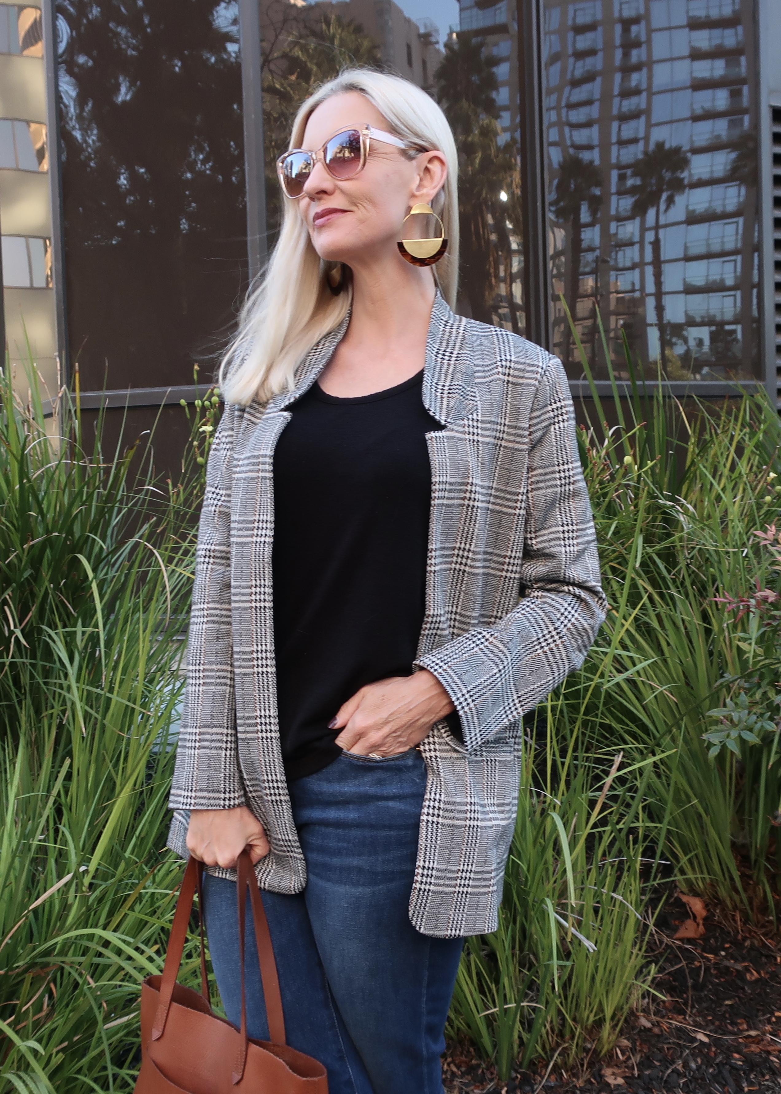 perfect summer to fall blazer, wear to work, style over 40