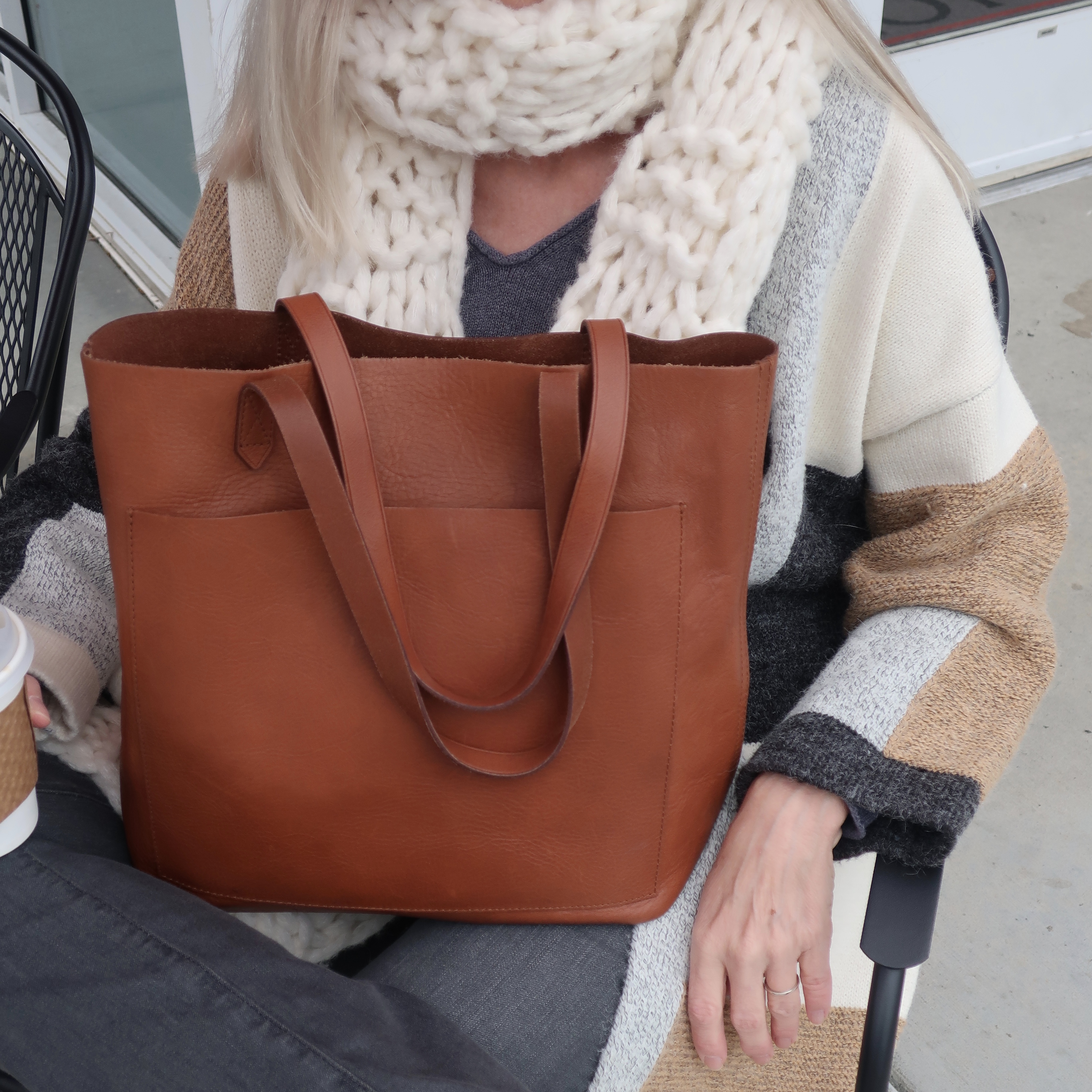 Eileen Fisher Scarf & MAdewell Transport tote