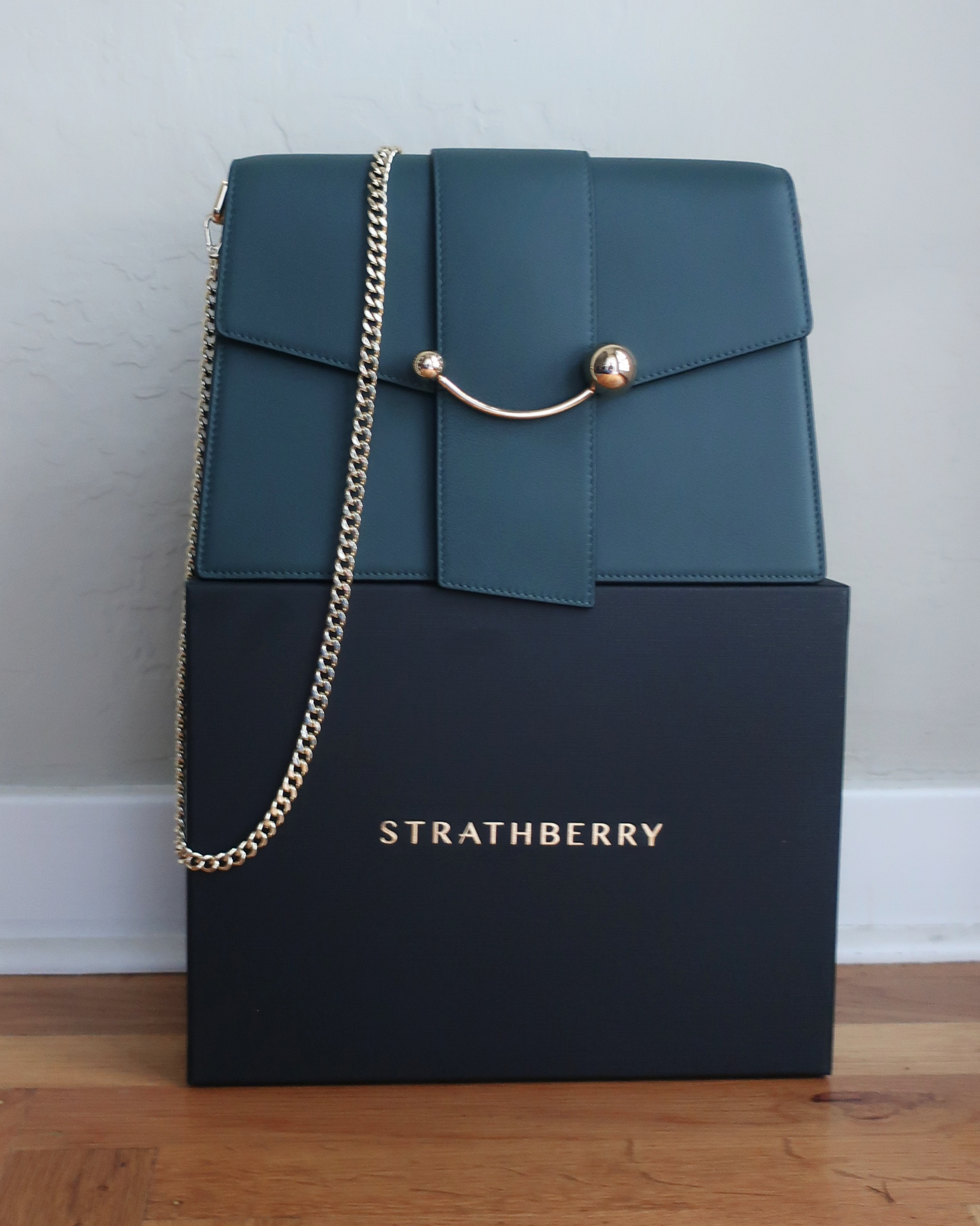 Strathberry Crescent Shoulder Bag in Bottle Green Review