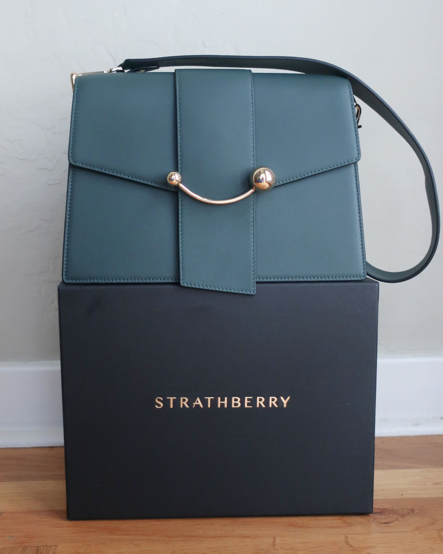 Strathberry Crescent Shoulder Bag in Bottle Green Review